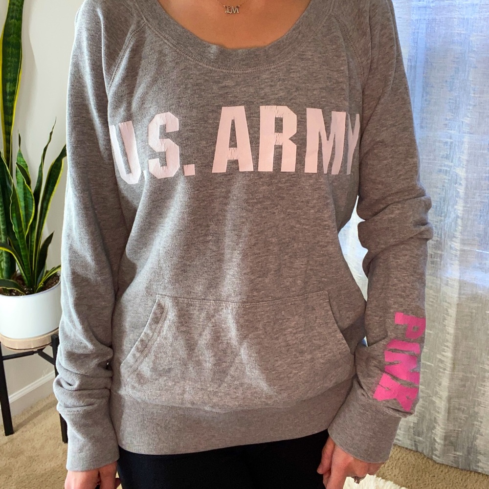 PINK Victoria’s Secret Military sweatshirt large